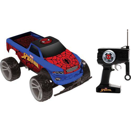 Carro com Controle Remoto Spider-man Tracker Truck 7f Candide