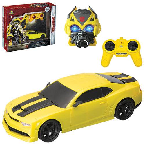 Carro Controle Remoto com Máscara Transformers Bumblebee