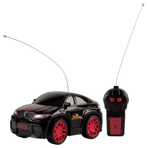 Carro Controle Remoto Homem Aranha Preto e Vermelho -Candide