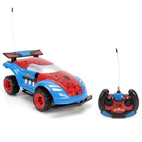 Carro de Controle Remoto Candide Spider-Man Instinct com 7 Funções - Vermelho/Azul