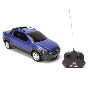 Carro de Controle Remoto CKS Toys Fiat Strada com 7 Funções - Azul
