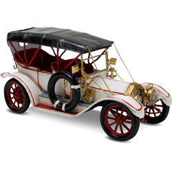 Carro Decorativo 1912 Oldsmobile - Q7405-1 - Branco e Vermelho - Importado