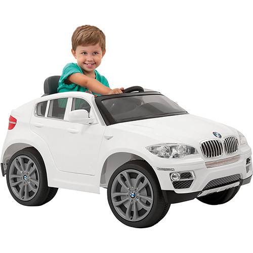 Tudo sobre 'Carro Elétrico Infantil BMW X6 Branca R/C 6V - Bandeirante'