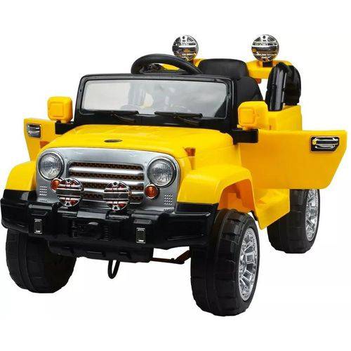 Carro Elétrico Infantil Jipe Trilha Amarelo com Controle Remoto - 12v - Belfix