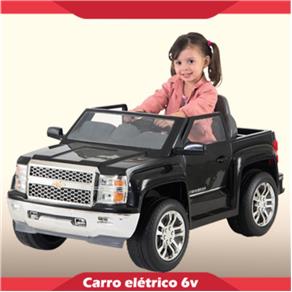 Carro Elétrico Infantil Pickup Chevy Silverado 6V P/B - Biemme