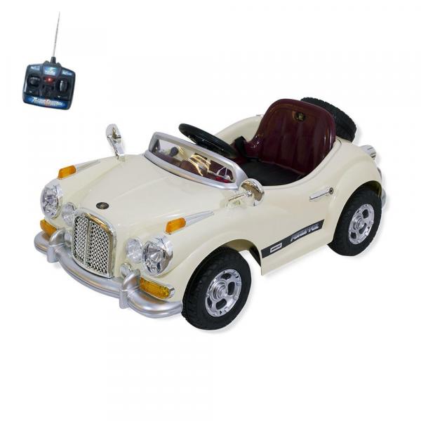 Carro Eletrico Infantil Retro 6V com Controle Remoto Bege - Bel Brink
