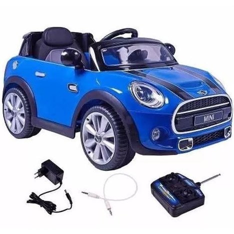Carro Elétrico Mini Cooper Bel Fix Azul