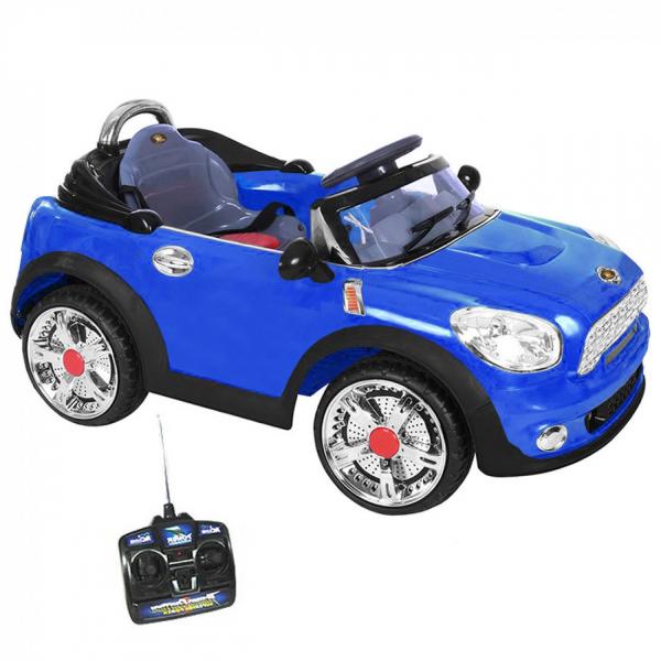 Carrinho Eletrico com Controle Remoto 6v Mini Cooper Conversivel Cor Azul Bel