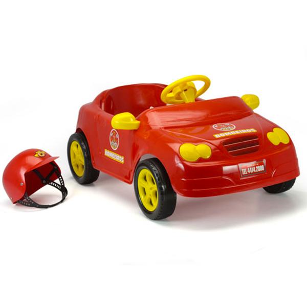 Carro Infantil a Pedal Bombeiros Vermelho 4127 - Homeplay