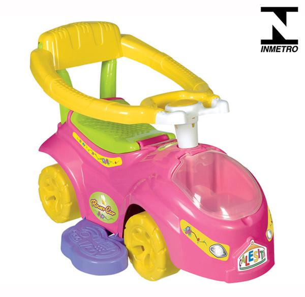 Carro Passeio para Bebê Calesita Flower Car - C/ Alça 0928 - Calesita