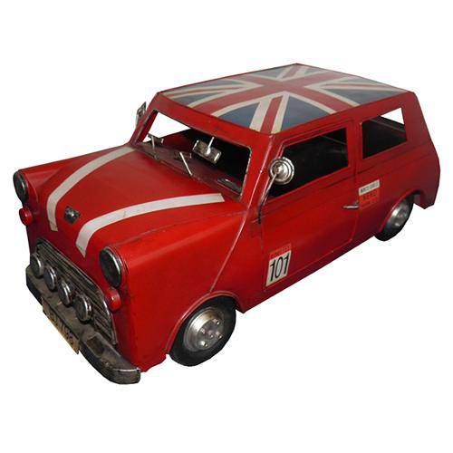 Carro Vintage Decorativo Mini Cooper Londres Retro Mr Bean (Cj-021)