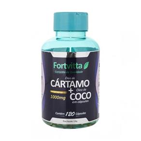 Cártamo + Coco 120 Cápsulas - Fortvitta , 1000mg, 120 Cápsulas - Fortvitta - Sem Selecione