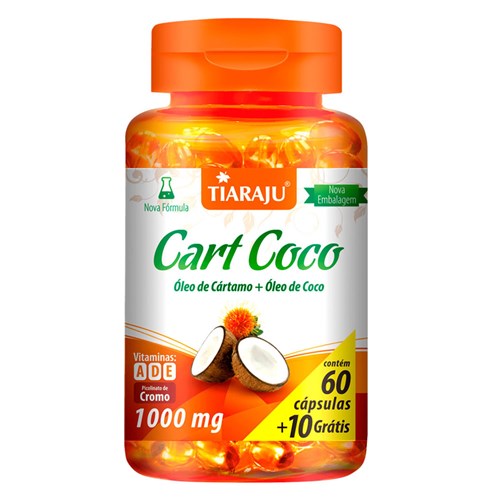 Cártamo + Coco (1000Mg) 60 Cápsulas - Tiarajú Tiaraju