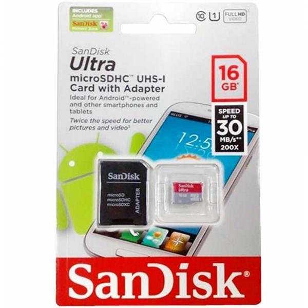 Cartao 16gb Micro Sd Cl10 / Un / Sandisk