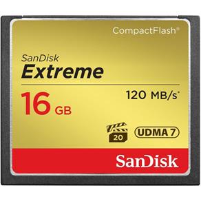 Cartão Compact Flash 16Gb Sandisk Extreme de 120Mb/S 800X