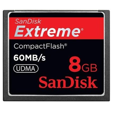 Cartão Compact Flash 8GB Sandisk Extreme 60Mb/s