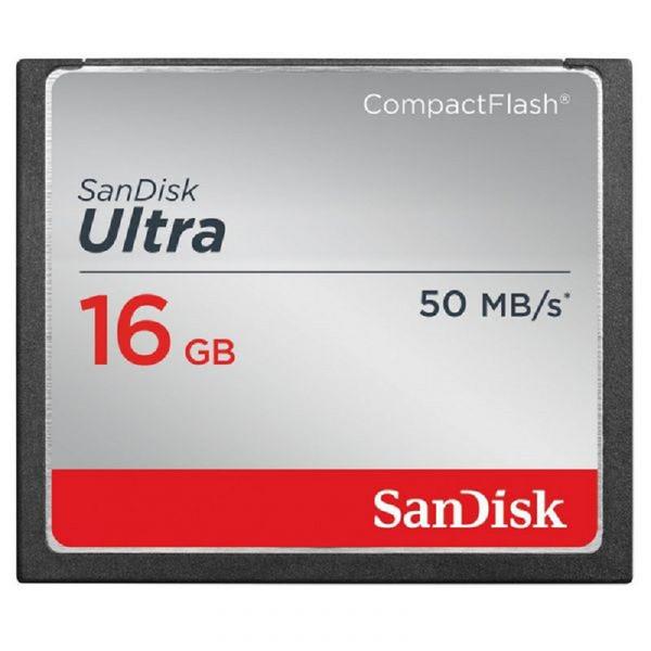 Cartão Compact Flash Sandisk Ultra 16GB 50Mb/s
