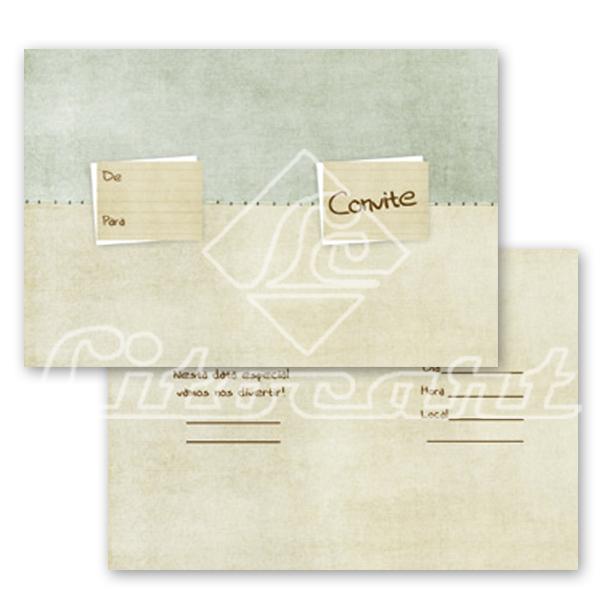 Cartão Convite com 10un (10x7,5cm) LC-19 Litocart
