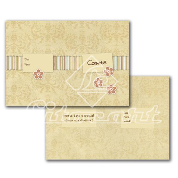 Cartão Convite com 10un (10x7,5cm) LC-37 Litocart