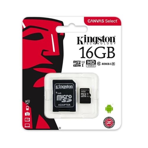 Cartão de Memória 16GB Classe 10-Kingston