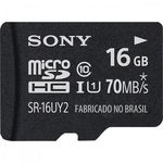 Cartão de Memória 16GB Micro SDHC com Adaptador CLASSE 10 SR-16UY2 SONY