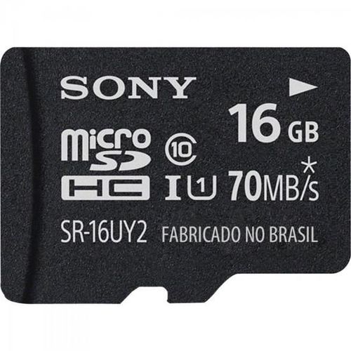 Cartao de Memoria 16gb Micro Sdhc com Adaptador Classe 10 Sr-16uy2 Sony