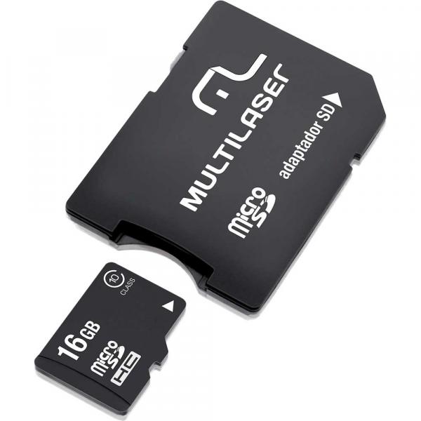 Cartão de Memória 16GB Micro SDHC com Adaptador MC110 Classe 10 MULTILASER - Multilaser