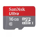 Cartão de Mémoria 16gb Ultra Micro Sdhc + Adaptador Android - Sandisk (sdsdquan-016g-g4a)