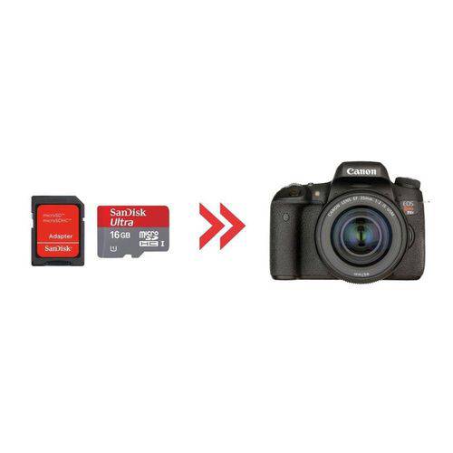 Cartão de Memória 16gb Ultra para Canon T6s