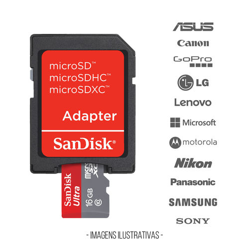 Cartão de Memória 16gb Ultra Sandisk para J7 Prime