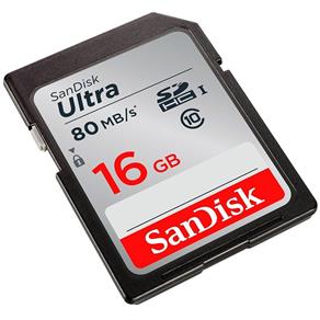 Cartão de Memória 16GB Ultra SDHC UHS-I Classe 10 80MB/s a Prova de Água