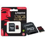 Cartão de Memória 128GB Classe 10 Kingston Sdcr/128GB Micro Sdxc 100R/80W Uhs-I U3 V30 Canvas React