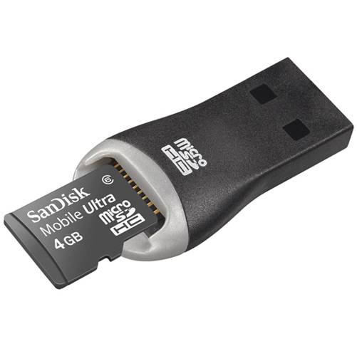 Tamanhos, Medidas e Dimensões do produto Cartão de Memória 4GB Micro SD com Adaptador SD - Sandisk