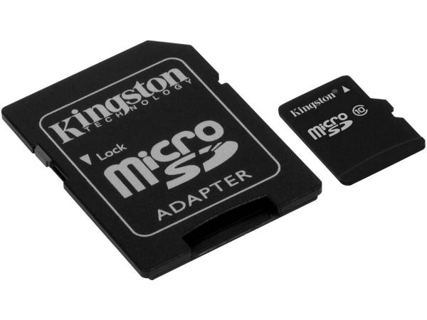 Cartão de Memória 64GB Micro SDHC com Adaptador - Kingston SDC10