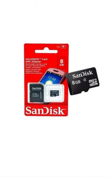 Cartão de Memória 8GB Micro SD com Adaptador SanDisk
