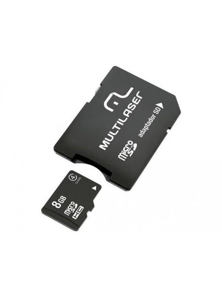 Cartão de Memória 8GB Micro SD Multilaser com Adaptador MC004