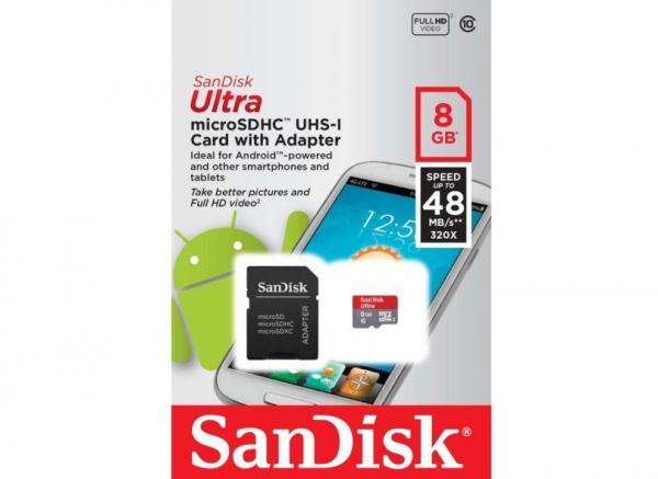 Cartao de Memoria 8gb Micro Sd Ultra Sandisk