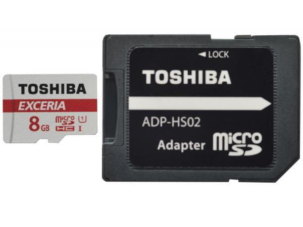 Cartão de Memória 8GB Micro SDHC Classe 10 - com Adaptador Toshiba