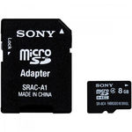 Cartão de Memória 8gb Micro Sdhc com Adaptador Srac-a1 Classe 4 Sony