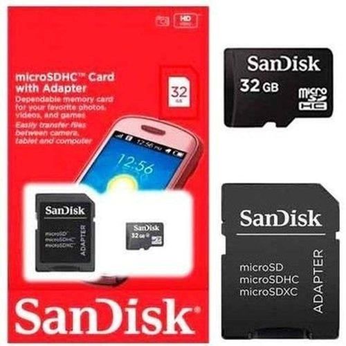 Cartão de Memória + Adaptador SD Sandisk Original 32Gb para Celular Samsung J7 Pro Classe 4