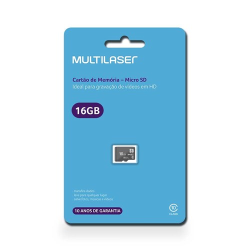 Cartão de Memoria Classe 10 16gb Mc143 Mc143 - Multilaser
