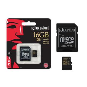 Cartão de Memória Classe 10 Kingston Sdca10/16Gb Micro Sdhc 16Gb com Adaptador Sd Uhs-I