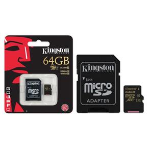 Cartão de Memória Classe 10 Kingston Sdca10/64Gb Micro Sdxc 64Gb com Adaptador Sd Uhs-I