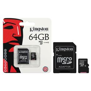 Cartao de Memória Classe 10 Kingston Sdcx10/64Gb Micro Sdxc 64Gb com Adaptador Sd