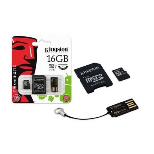 Cartao de Memoria Classe 10 Mbly10g216g Multikit 16gb Micro Sdhcadaptador Sdadaptador Usb - Kingston