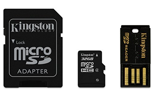 Cartao de Memoria Classe 4 Kingston MBLY4G2/32GB Multikit 32GB Micro SD + Adptador SD + Adptador USB