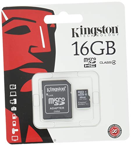 Cartao de Memoria Classe 4 Kingston SDC4/16GB Micro SDHC 16GB com Adaptador SD