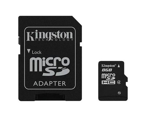 Cartão de Memória com Adaptador Kingston Micro SD 8 GB