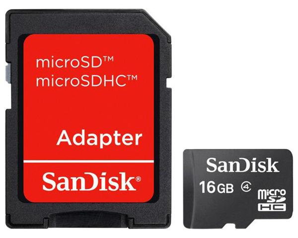 Cartão de Memória com Adaptador Sandisk 16 GB