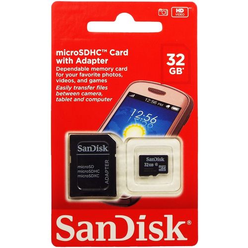 Cartão de Memória 32Gb Micro Sd + Adaptador SD Original